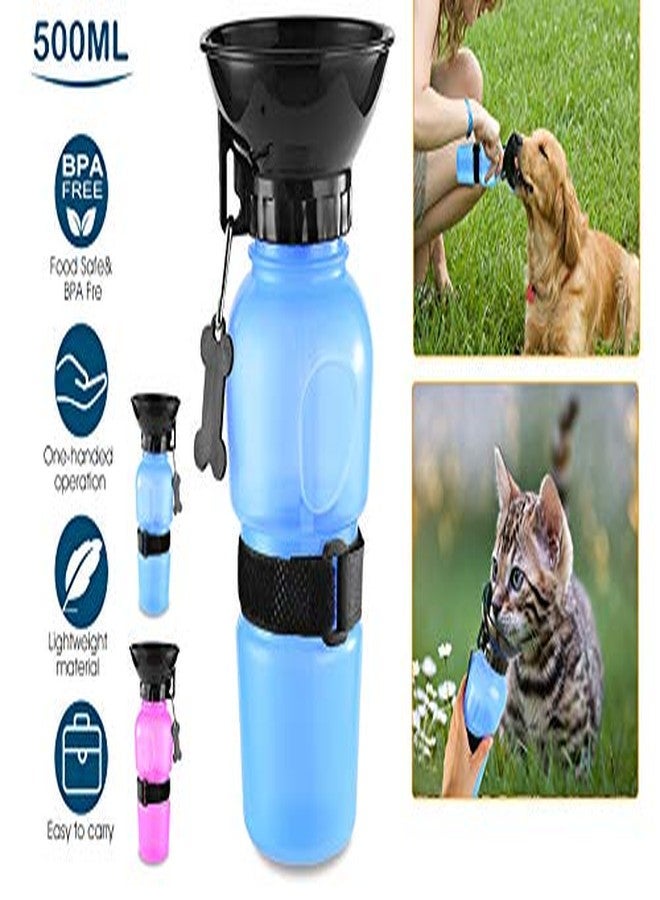 BEUMORO Dog Water Bottle, Leak Proof Portable Dog Water Bottles for Walking, Doggie Puppy Outdoor, Traveling Water Bottle Auto Dog Mug for Pets,18 Oz (Aqua Water Bottle) - Image 5